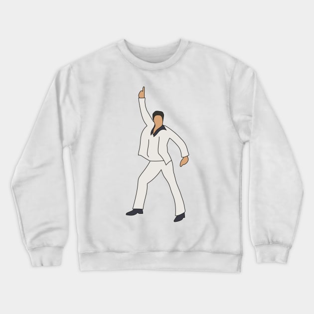 Saturday Night Fever Disco John Travolta Emoji Crewneck Sweatshirt by popmoments